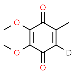 ChemSpider 2D Image | 2,3-Dimethoxy-5-methyl(~2~H)-2,5-cyclohexadiene-1,4-dione | C9H9DO4