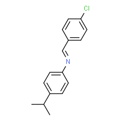 ChemSpider 2D Image | (E)-1-(4-Chlorophenyl)-N-(4-isopropylphenyl)methanimine | C16H16ClN