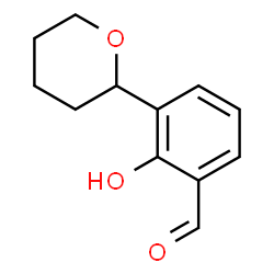 ChemSpider 2D Image | 2-Hydroxy-3-(tetrahydro-2H-pyran-2-yl)benzaldehyde | C12H14O3