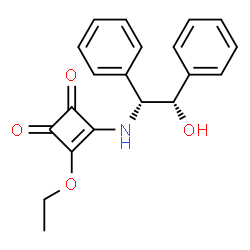 ChemSpider 2D Image | 3-Ethoxy-4-{[(1R,2S)-2-hydroxy-1,2-diphenylethyl]amino}-3-cyclobutene-1,2-dione | C20H19NO4