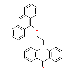 ChemSpider 2D Image | 10-[2-(9-Anthryloxy)ethyl]-9(10H)-acridinone | C29H21NO2