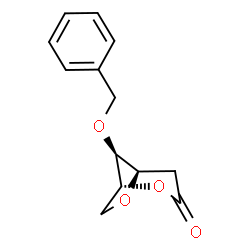 ChemSpider 2D Image | (1R,5R,8S)-8-(Benzyloxy)-2,6-dioxabicyclo[3.2.1]octan-3-one | C13H14O4