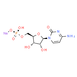 ChemSpider 2D Image | Sodium 5'-O-(hydroxyphosphinato)cytidine | C9H13N3NaO8P