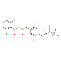 ChemSpider 2D Image | N-({2,5-Dichloro-4-[(2S)-1,1,2,3,3,3-hexafluoropropoxy]phenyl}carbamoyl)-2,6-difluorobenzamide | C17H8Cl2F8N2O3