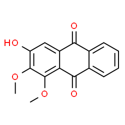 ChemSpider 2D Image | 3-Hydroxy-1,2-dimethoxy-9,10-anthraquinone | C16H12O5