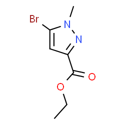 ChemSpider 2D Image | Ethyl 5-bromo-1-methyl-1H-pyrazole-3-carboxylate | C7H9BrN2O2