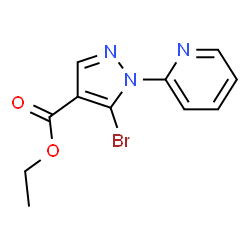 ChemSpider 2D Image | Ethyl 5-bromo-1-(2-pyridinyl)-1H-pyrazole-4-carboxylate | C11H10BrN3O2