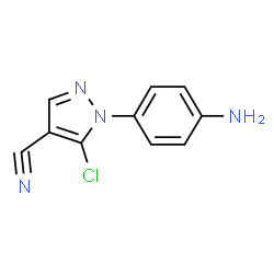 ChemSpider 2D Image | 1-(4-Aminophenyl)-5-chloro-1H-pyrazole-4-carbonitrile | C10H7ClN4