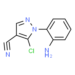 ChemSpider 2D Image | 1-(2-Aminophenyl)-5-chloro-1H-pyrazole-4-carbonitrile | C10H7ClN4