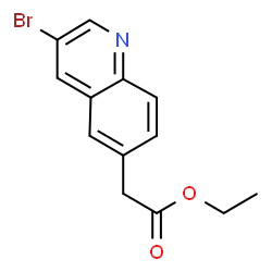 ChemSpider 2D Image | Ethyl (3-bromo-6-quinolinyl)acetate | C13H12BrNO2