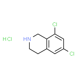 ChemSpider 2D Image | 6,8-dichloro-1,2,3,4-tetrahydroisoquinoline hydrochloride | C9H10Cl3N
