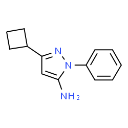 ChemSpider 2D Image | 3-Cyclobutyl-1-phenyl-1H-pyrazol-5-amine | C13H15N3