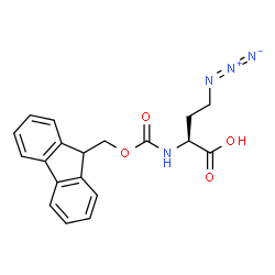 ChemSpider 2D Image | (2S)-4-Azido-2-{[(9H-fluoren-9-ylmethoxy)carbonyl]amino}butanoic acid | C19H18N4O4