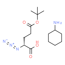 ChemSpider 2D Image | (2R)-2-Azido-5-[(2-methyl-2-propanyl)oxy]-5-oxopentanoic acid - cyclohexanamine (1:1) | C15H28N4O4