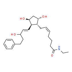 ChemSpider 2D Image | (5Z)-7-{(1R,2R,3S,5S)-3,5-Dihydroxy-2-[(1E)-3-hydroxy-5-phenyl-1-penten-1-yl]cyclopentyl}-N-ethyl-5-heptenamide | C25H37NO4