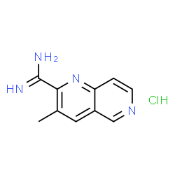 ChemSpider 2D Image | 3-methyl-1,6-naphthyridine-2-carboximidamide hydrochloride | C10H11ClN4