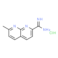 ChemSpider 2D Image | 7-methyl-1,8-naphthyridine-2-carboximidamide hydrochloride | C10H11ClN4