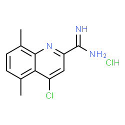 ChemSpider 2D Image | 4-chloro-5,8-dimethylquinoline-2-carboximidamide hydrochloride | C12H13Cl2N3