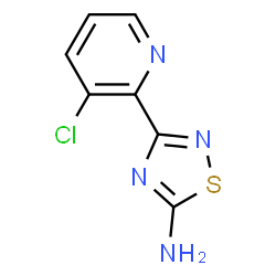 ChemSpider 2D Image | 3-(3-Chloro-2-pyridinyl)-1,2,4-thiadiazol-5-amine | C7H5ClN4S