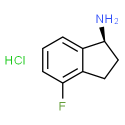 ChemSpider 2D Image | (1S)-4-Fluoro-1-indanamine hydrochloride (1:1) | C9H11ClFN