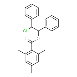 ChemSpider 2D Image | 2-Chloro-1,2-diphenylethyl 2,4,6-trimethylbenzoate | C24H23ClO2
