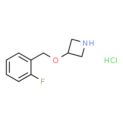 ChemSpider 2D Image | 3-[(2-Fluorobenzyl)oxy]azetidine hydrochloride | C10H13ClFNO