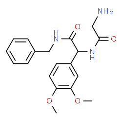 ChemSpider 2D Image | N-[2-(Benzylamino)-1-(3,4-dimethoxyphenyl)-2-oxoethyl]glycinamide | C19H23N3O4