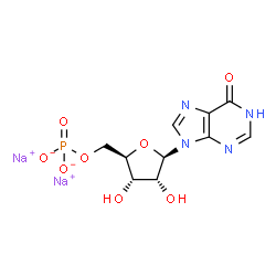 ChemSpider 2D Image | Disodium 5'-O-phosphonatoinosine | C10H11N4Na2O8P