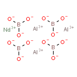 ChemSpider 2D Image | Aluminium neodymium borate (3:1:4) | Al3B4NdO12