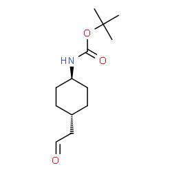 ChemSpider 2D Image | tert-Butyl trans-4-(2-oxoethyl)cyclohexylcarbamate | C13H23NO3