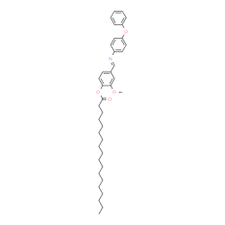 ChemSpider 2D Image | 2-Methoxy-4-{(E)-[(4-phenoxyphenyl)imino]methyl}phenyl stearate | C38H51NO4