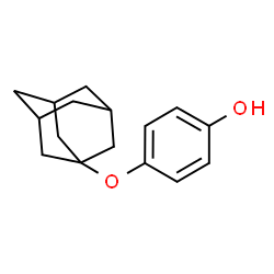 ChemSpider 2D Image | 4-(Adamantan-1-yloxy)phenol | C16H20O2