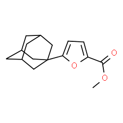 ChemSpider 2D Image | Methyl 5-(adamantan-1-yl)-2-furoate | C16H20O3