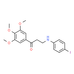 ChemSpider 2D Image | 3-[(4-Iodophenyl)amino]-1-(3,4,5-trimethoxyphenyl)-1-propanone | C18H20INO4