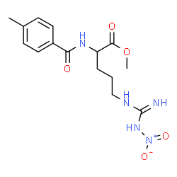 ChemSpider 2D Image | Methyl N~2~-(4-methylbenzoyl)-N~5~-(N-nitrocarbamimidoyl)ornithinate | C15H21N5O5