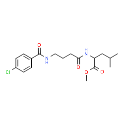 ChemSpider 2D Image | Methyl N-{4-[(4-chlorobenzoyl)amino]butanoyl}leucinate | C18H25ClN2O4
