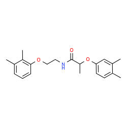 ChemSpider 2D Image | 2-(3,4-Dimethylphenoxy)-N-[2-(2,3-dimethylphenoxy)ethyl]propanamide | C21H27NO3