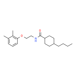 ChemSpider 2D Image | 4-Butyl-N-[2-(2,3-dimethylphenoxy)ethyl]cyclohexanecarboxamide | C21H33NO2