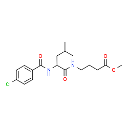 ChemSpider 2D Image | Methyl 4-{[N-(4-chlorobenzoyl)leucyl]amino}butanoate | C18H25ClN2O4
