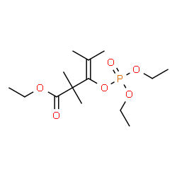 ChemSpider 2D Image | Ethyl 3-[(diethoxyphosphoryl)oxy]-2,2,4-trimethyl-3-pentenoate | C14H27O6P