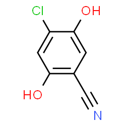 ChemSpider 2D Image | 4-Chloro-2,5-dihydroxybenzonitrile | C7H4ClNO2