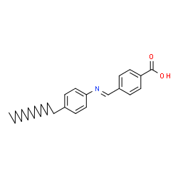 ChemSpider 2D Image | 4-{(E)-[(4-Tetradecylphenyl)imino]methyl}benzoic acid | C28H39NO2