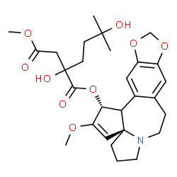ChemSpider 2D Image | (3beta,4xi)-O~3~-[2,5-Dihydroxy-2-(2-methoxy-2-oxoethyl)-5-methylhexanoyl]cephalotaxine | C28H37NO9