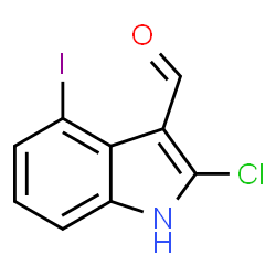 ChemSpider 2D Image | 2-Chloro-4-iodo-1H-indole-3-carbaldehyde | C9H5ClINO