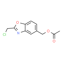 ChemSpider 2D Image | [2-(Chloromethyl)-1,3-benzoxazol-5-yl]methyl acetate | C11H10ClNO3