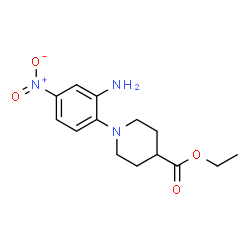 ChemSpider 2D Image | Ethyl 1-(2-amino-4-nitrophenyl)-4-piperidinecarboxylate | C14H19N3O4