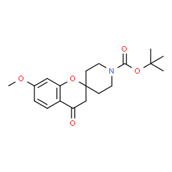 ChemSpider 2D Image | tert-butyl 7-methoxy-4-oxospiro[chroman-2,4'-piperidine]-1'-carboxylate | C19H25NO5
