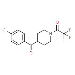 ChemSpider 2D Image | 2,2,2-Trifluoro-1-[4-(4-fluorobenzoyl)-1-piperidinyl]ethanone | C14H13F4NO2