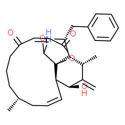 ChemSpider 2D Image | (3Z,9R,11Z,12aR,13S,15S,15aS,16R,18aS)-16-Benzyl-13-hydroxy-9,15-dimethyl-14-methylene-6,7,8,9,10,12a,13,14,15,15a,16,17-dodecahydro-2H-oxacyclotetradecino[2,3-d]isoindole-2,5,18-trione | C29H35NO5