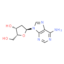 ChemSpider 2D Image | 9-(2-Deoxy-alpha-D-threo-pentofuranosyl)-9H-purin-6-amine | C10H13N5O3